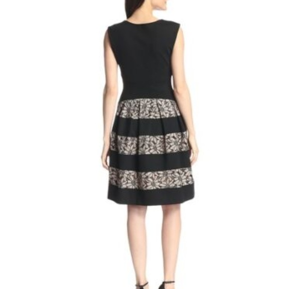 Eva Franco Black Fit-Flare WITH FLORAL LACE - Picture 2 of 4